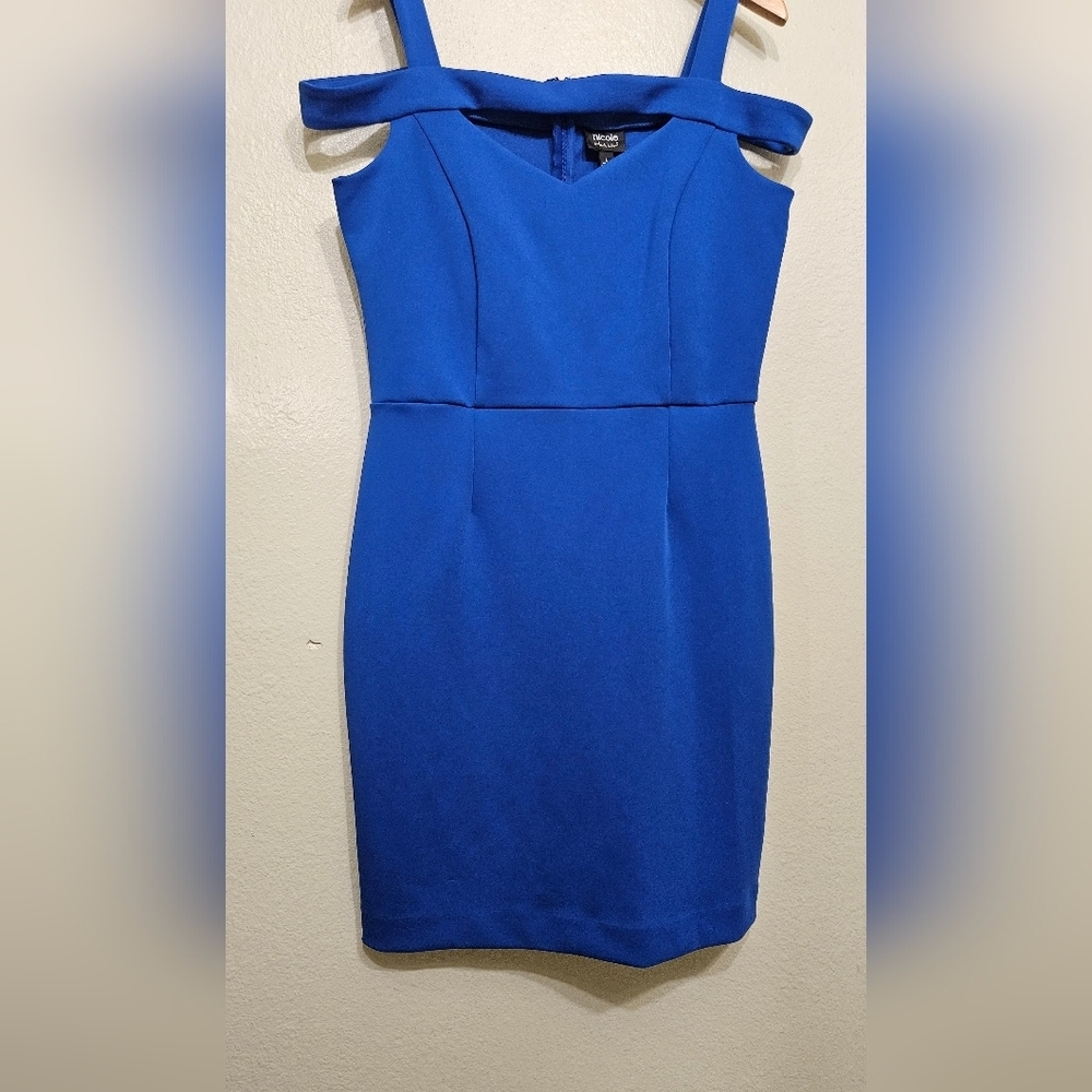 Nicole Miller Strapless Dress in Bold Blue